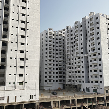 Construction progress at FM Towers in 2024