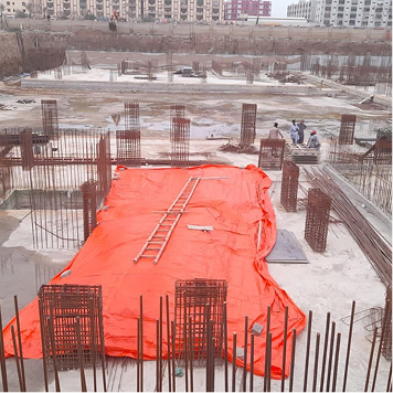 Construction progress at FM Towers in 2022