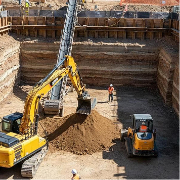 Construction progress at FM Towers in 2021