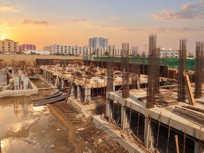 FM Towers construction and completed exterior