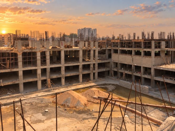 FM Towers construction and completed exterior