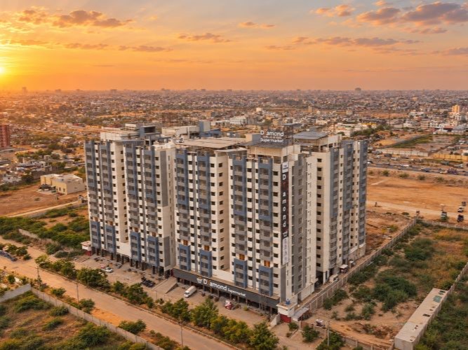 FM Towers construction and completed exterior